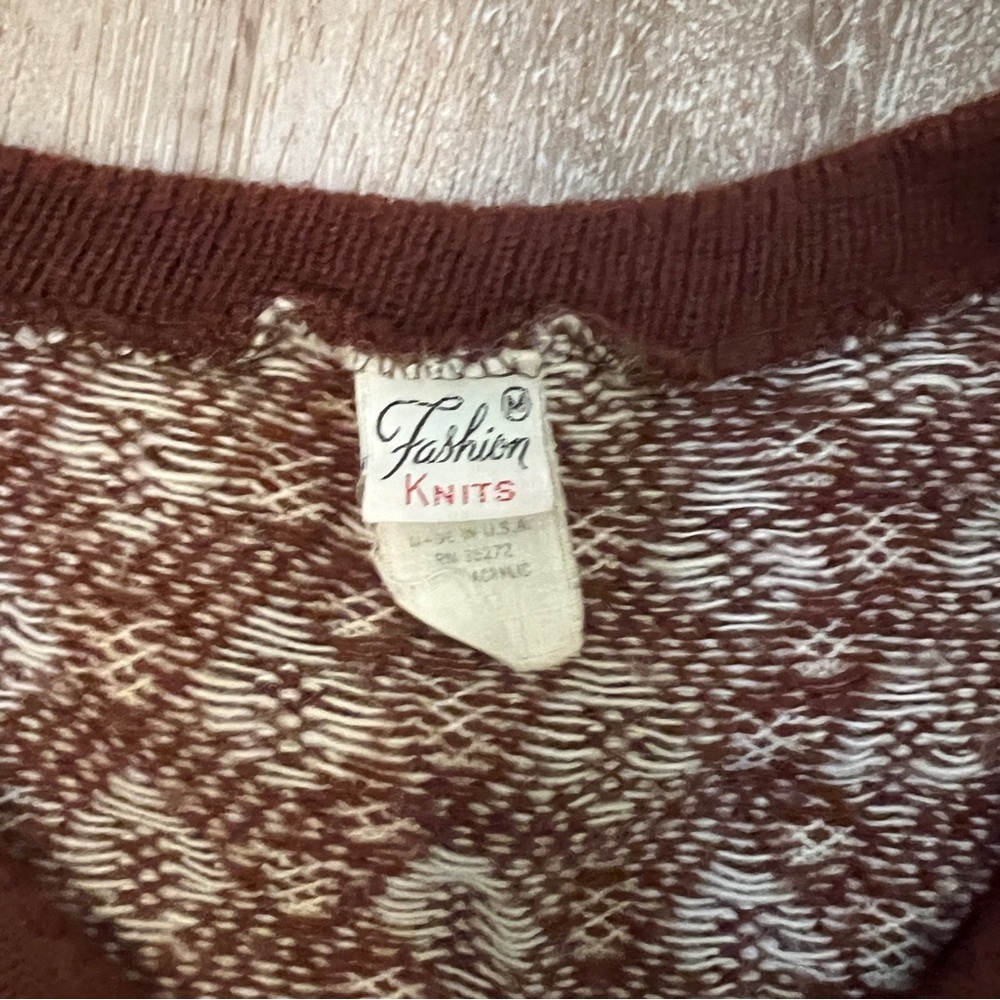 Vintage Sweater Vest Brown Basket Weave Fashion Knits Academia - Picture 6 of 10